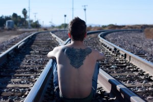 man on tracks